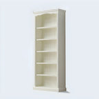 Bibliothèque rectangulaire classique et simple en bois blanc