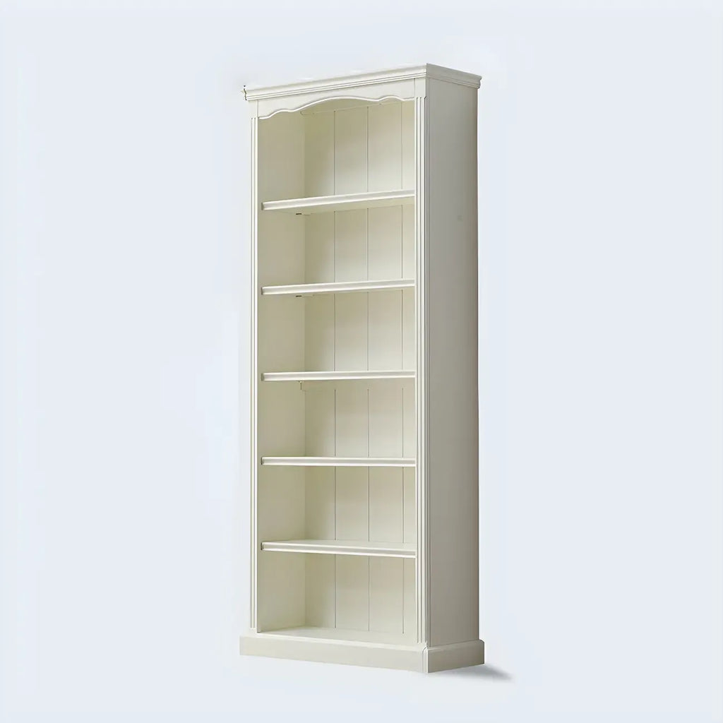 Bibliothèque rectangulaire classique et simple en bois blanc