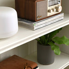 Bibliothèque rectangulaire classique et simple en bois blanc