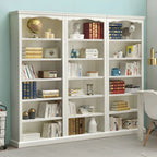 Bibliothèque rectangulaire classique et simple en bois blanc