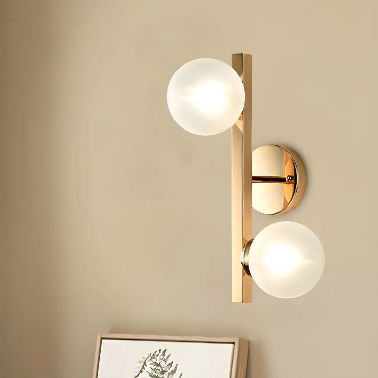 Applique da parete a LED in ottone a 2 luci per l'arredamento del soggiorno