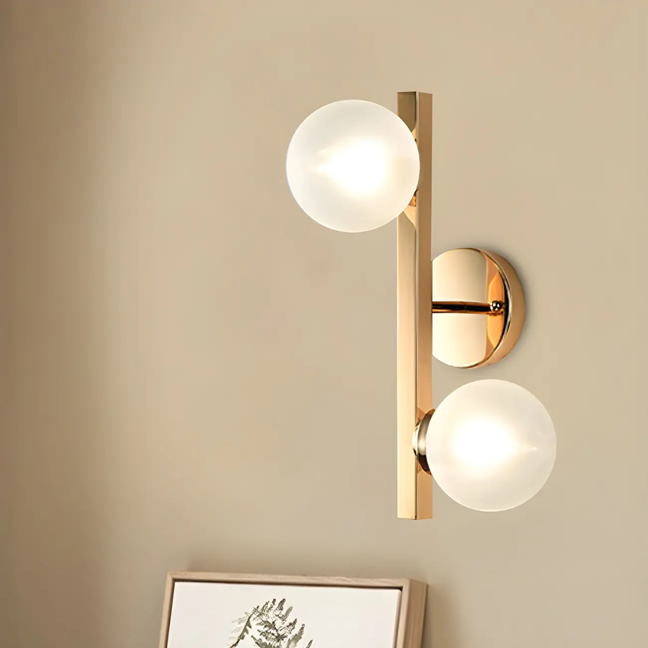 Applique da parete a LED in ottone a 2 luci per l'arredamento del soggiorno