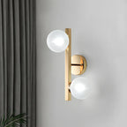 Applique da parete a LED in ottone a 2 luci per l'arredamento del soggiorno