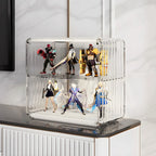 Vitrine empilable en acrylique transparent pour salon