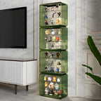 Vitrine empilable en acrylique transparent pour salon