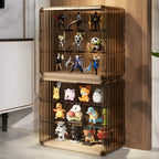Vitrine empilable en acrylique transparent pour salon