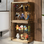 Vitrine empilable en acrylique transparent pour salon