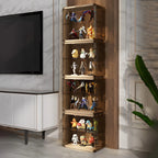 Vitrine empilable en acrylique transparent pour salon