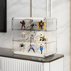 Vitrine empilable en acrylique transparent pour salon