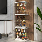 Vitrine empilable en acrylique transparent pour salon