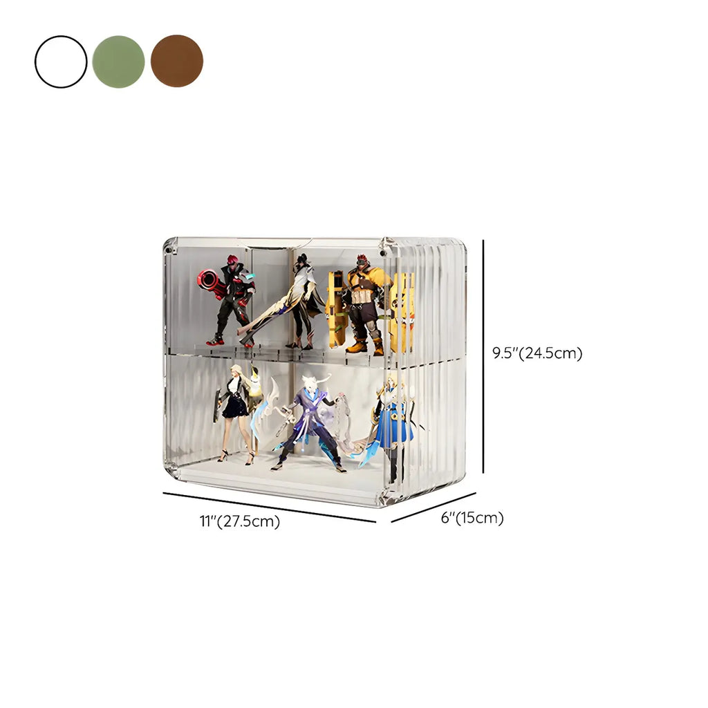 Vitrine empilable en acrylique transparent pour salon