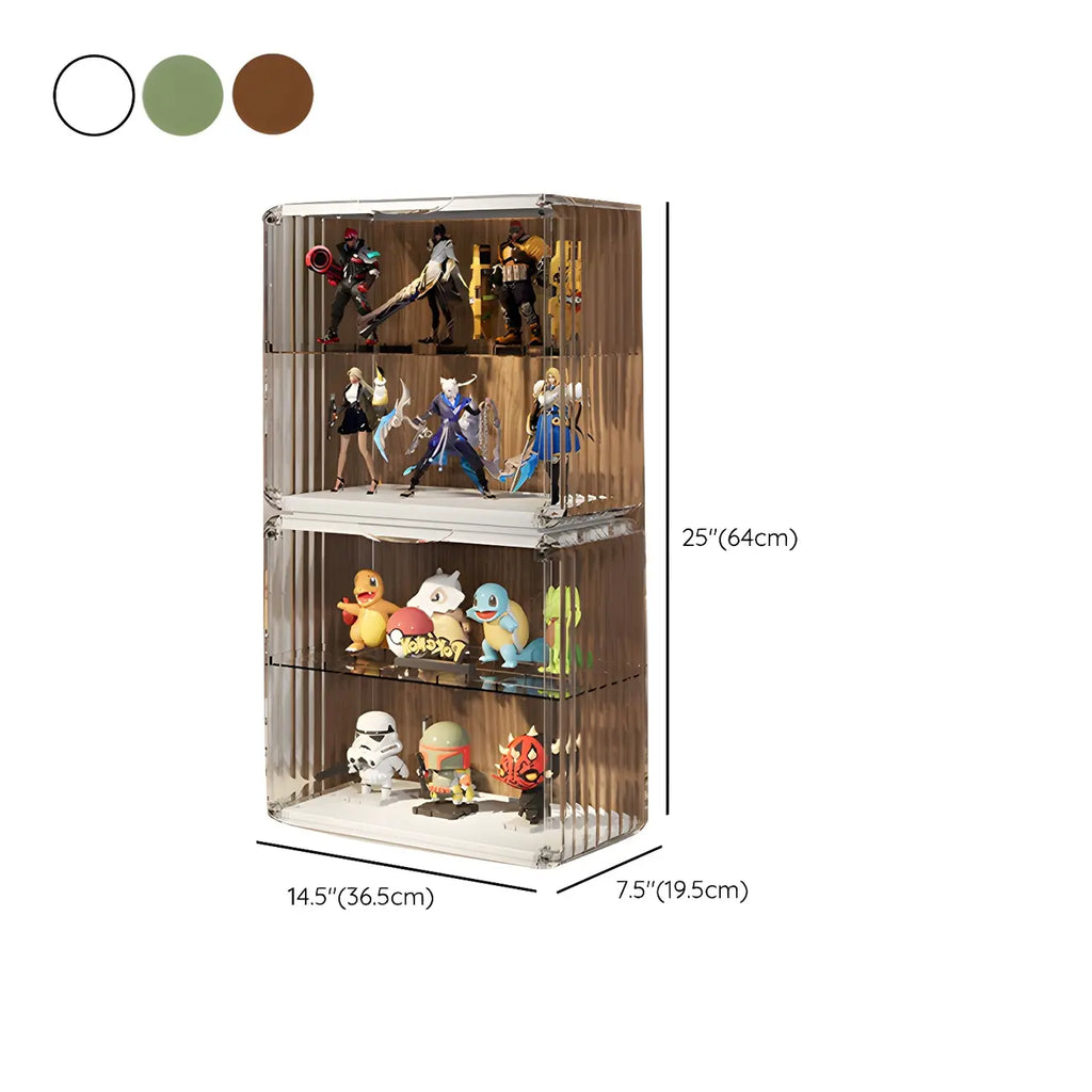 Vitrine empilable en acrylique transparent pour salon