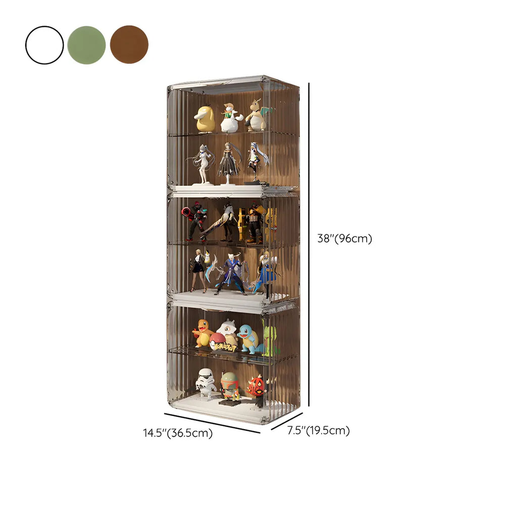 Vitrine empilable en acrylique transparent pour salon