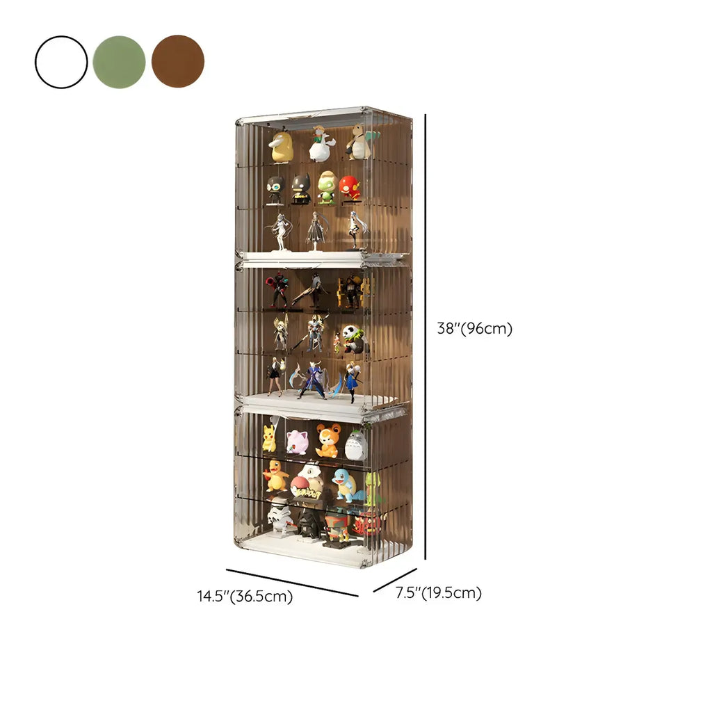 Vitrine empilable en acrylique transparent pour salon