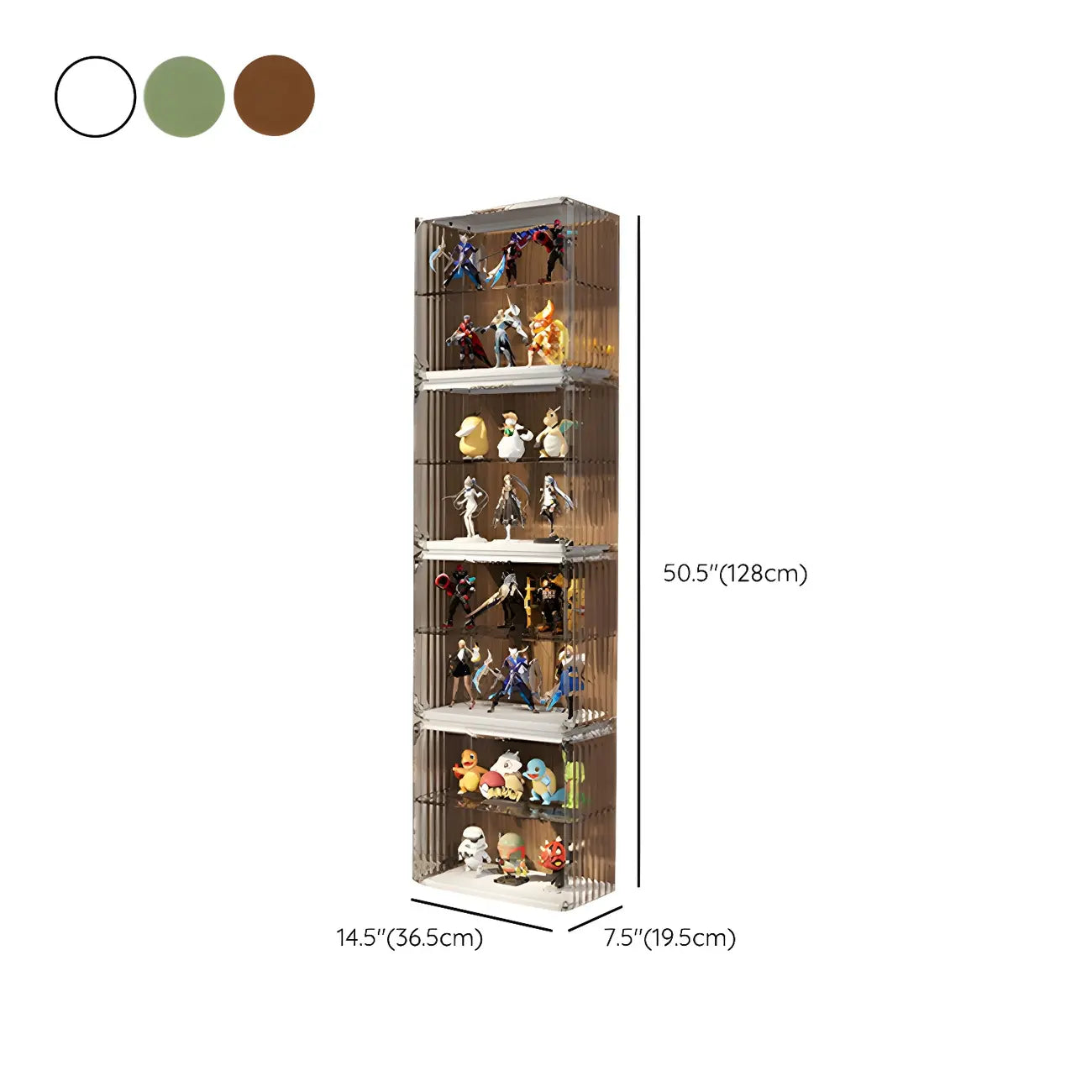 Vitrine empilable en acrylique transparent pour salon