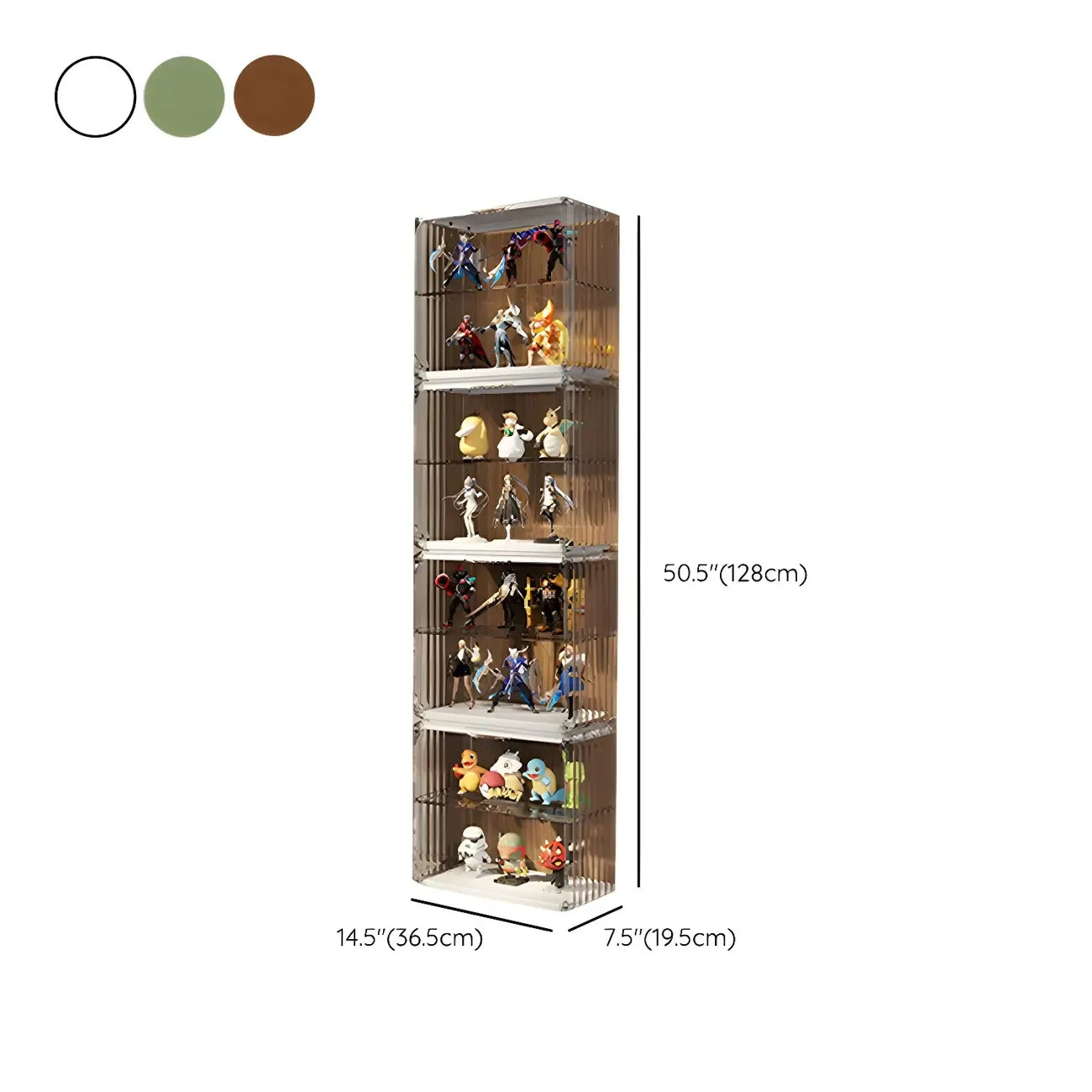 Vitrine empilable en acrylique transparent pour salon