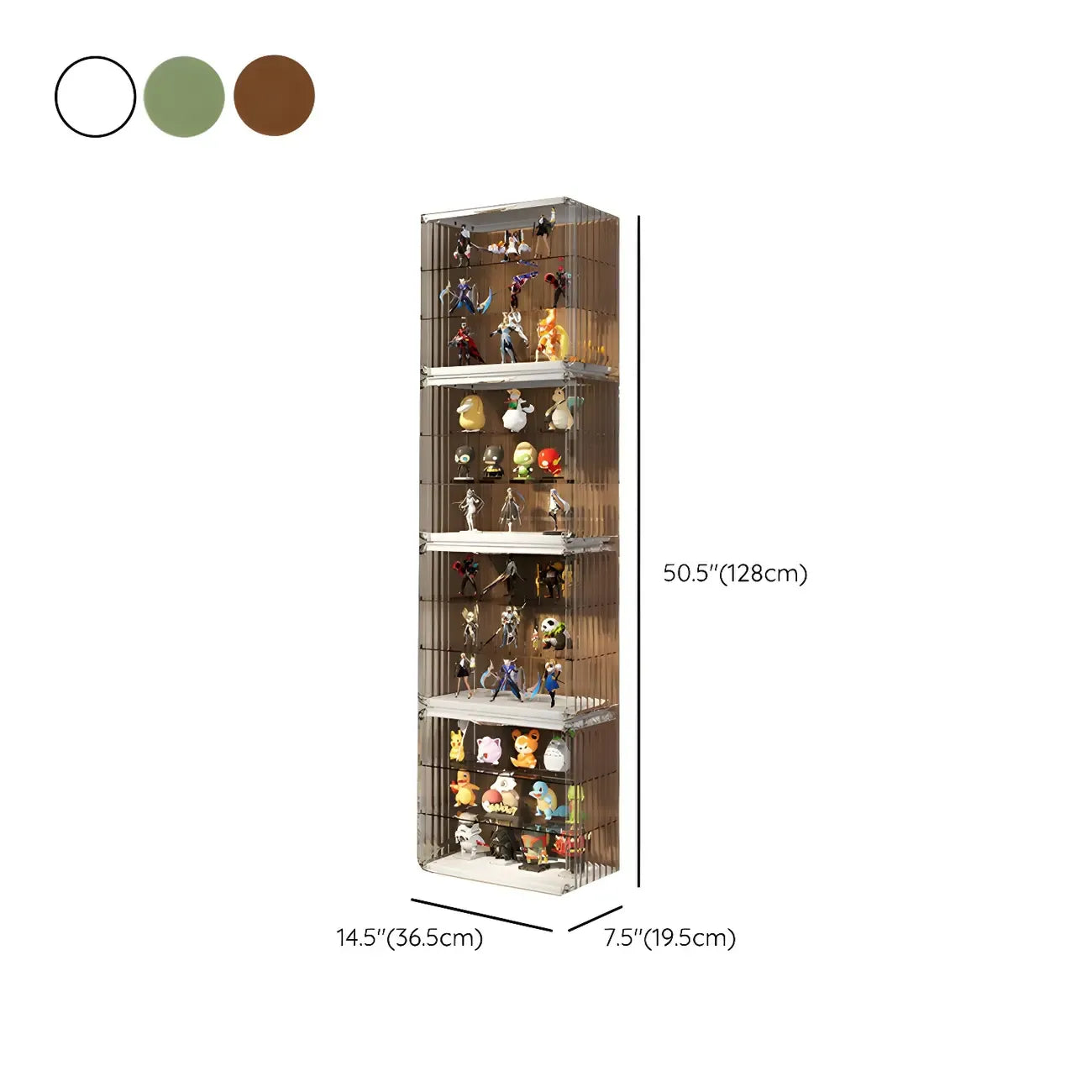 Vitrine empilable en acrylique transparent pour salon