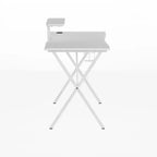 Bureau de jeu BlackArc avec plateau stratifié et cadre en acier - Porte-gobelet détachable, crochet pour casque et support pour smartphone/moniteur