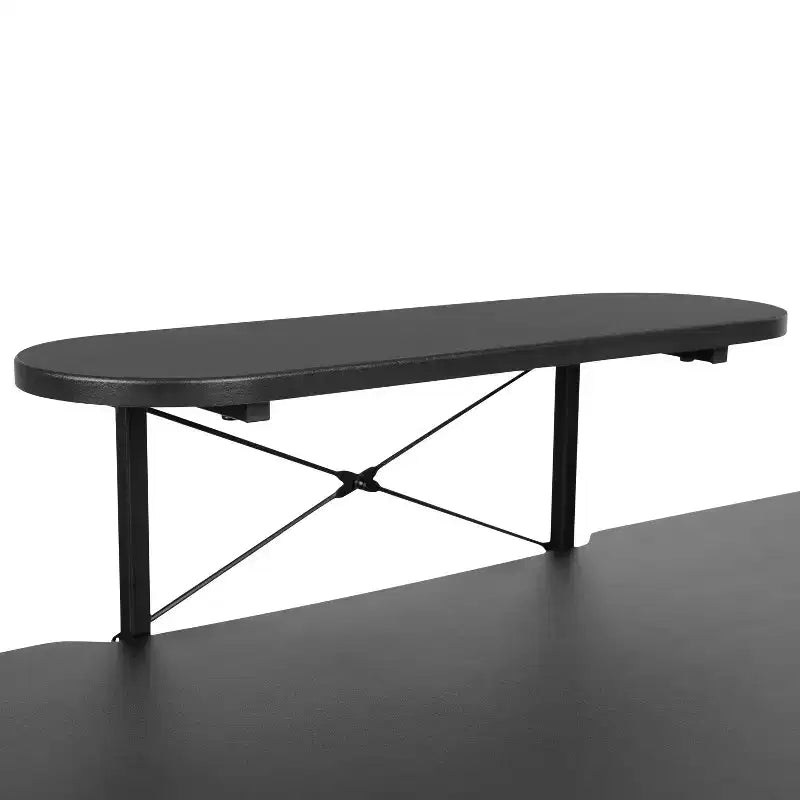 Bureau de jeu BlackArc avec plateau stratifié et cadre en acier - Porte-gobelet détachable, crochet pour casque et support pour smartphone/moniteur