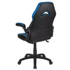 Chaise de jeu à dossier haut BlackArc en similicuir, siège pivotant réglable en hauteur et accoudoirs rembourrés relevables