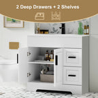 Ensemble meuble-lavabo Wavy Line 30/36/48 avec lavabo et robinet