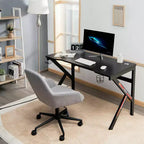 Bureau de jeu en forme de K Costway 48 pouces avec porte-gobelet et crochet pour casque