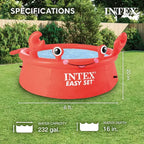 Piscine gonflable ronde Intex 26100EH Happy Crab Easy Set 1,83 m x 51 cm