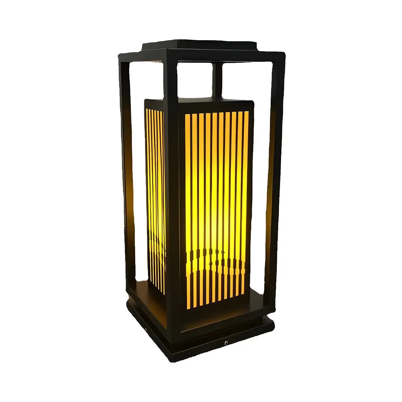 Abat-jour rectangulaire vertical élégant pour poteau lumineux