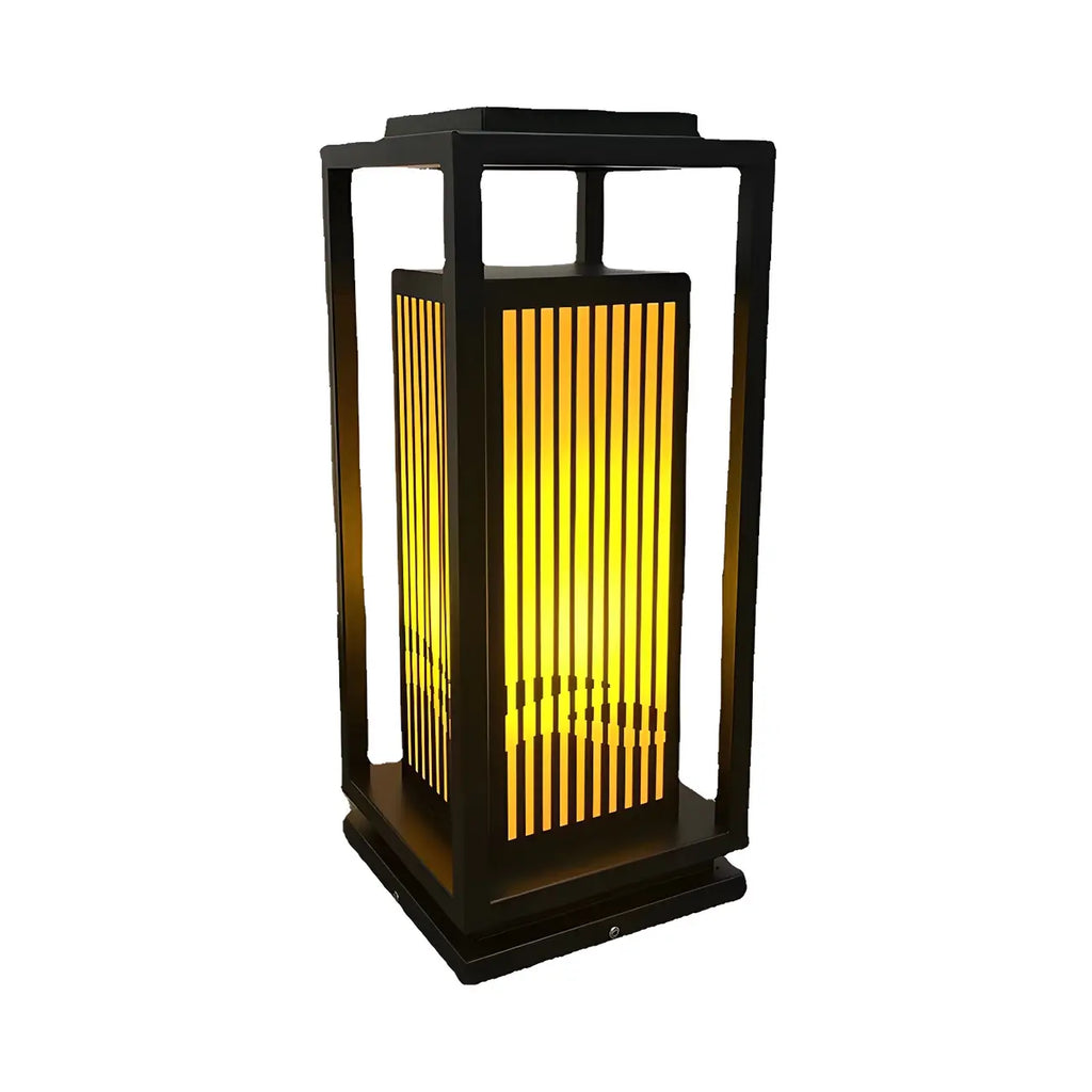 Abat-jour rectangulaire vertical élégant pour poteau lumineux
