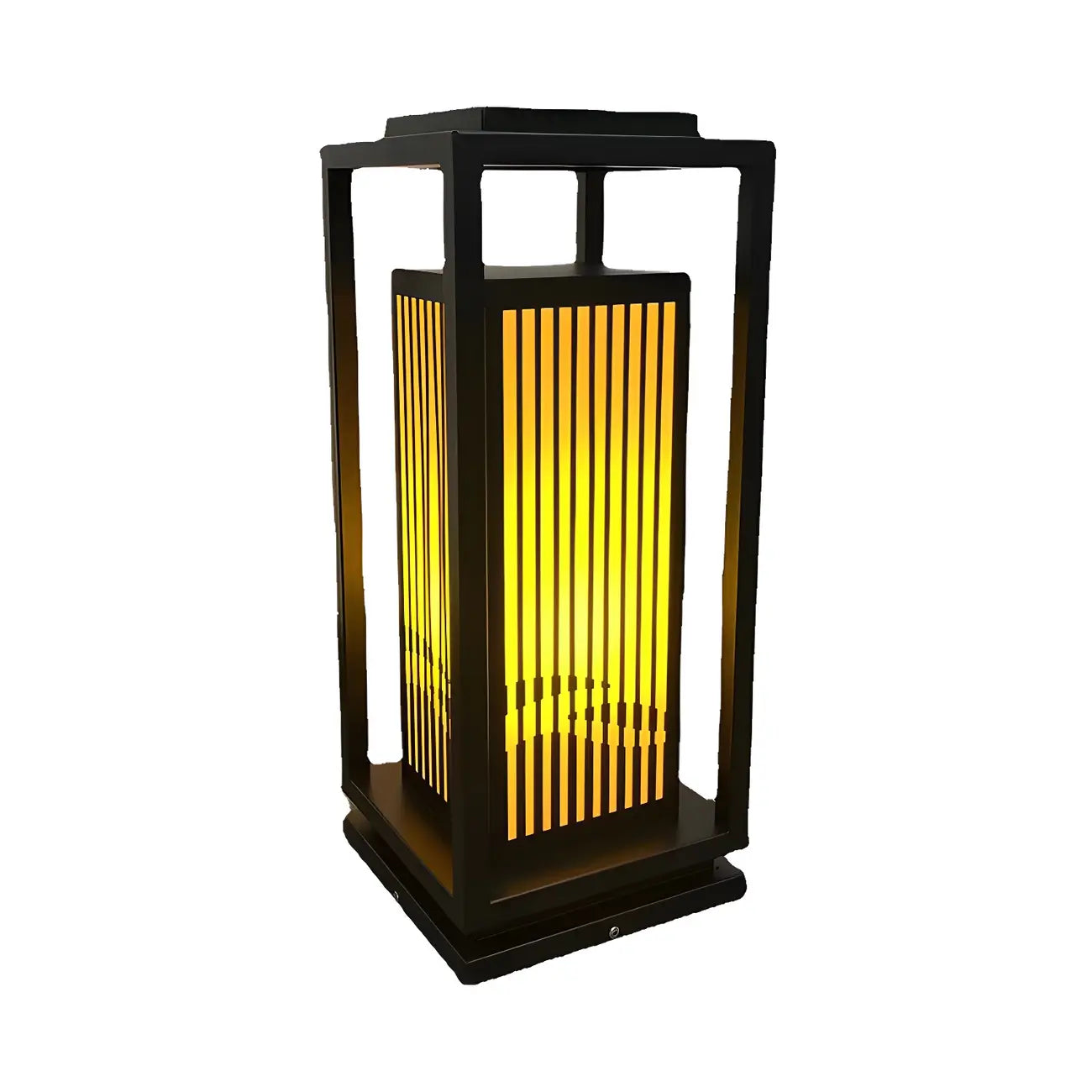 Abat-jour rectangulaire vertical élégant pour poteau lumineux