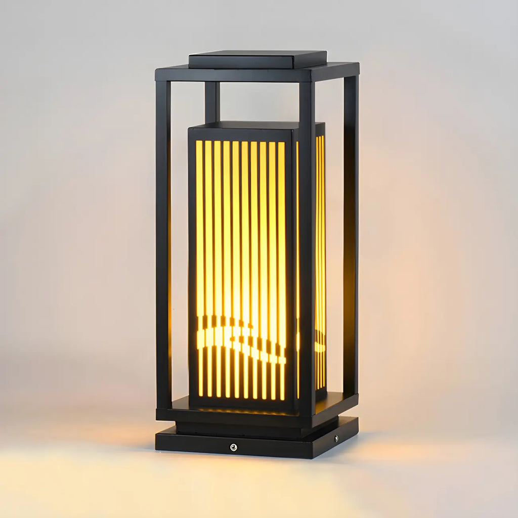 Abat-jour rectangulaire vertical élégant pour poteau lumineux