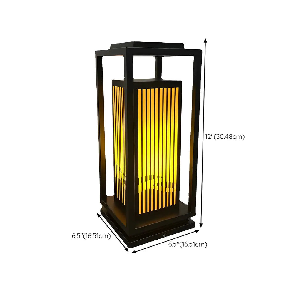 Abat-jour rectangulaire vertical élégant pour poteau lumineux