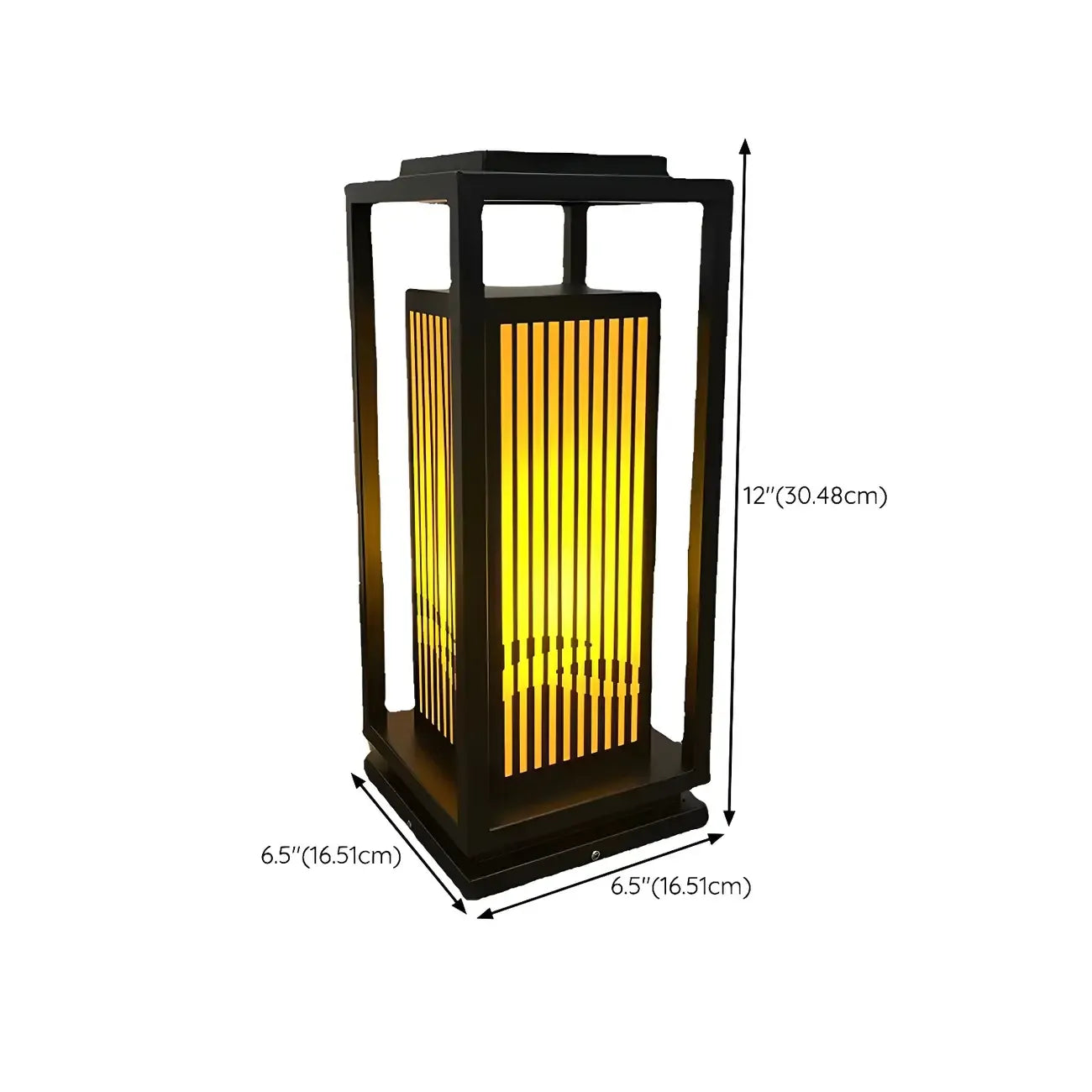 Abat-jour rectangulaire vertical élégant pour poteau lumineux