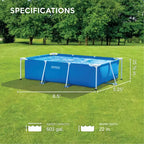 Piscine hors sol Intex 2,59 m x 1,60 m x 66 cm avec cadre et pompe de piscine de 3 785 l/h