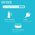 Piscine hors sol Intex 2,59 m x 1,60 m x 66 cm avec cadre et pompe de piscine de 3 785 l/h