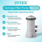 Piscine hors sol Intex 2,59 m x 1,60 m x 66 cm avec cadre et pompe de piscine de 3 785 l/h