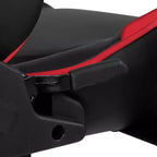 Ensemble chaise et bureau de jeu BlackArc Echo : Chaise de jeu inclinable en similicuir noir et rouge ; Bureau de jeu avec crochet pour casque et porte-gobelet
