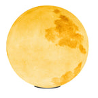 Lampe de poteau en résine à motif de globe lunaire jaune