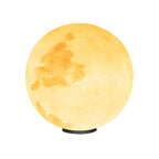 Lampe de poteau en résine à motif de globe lunaire jaune