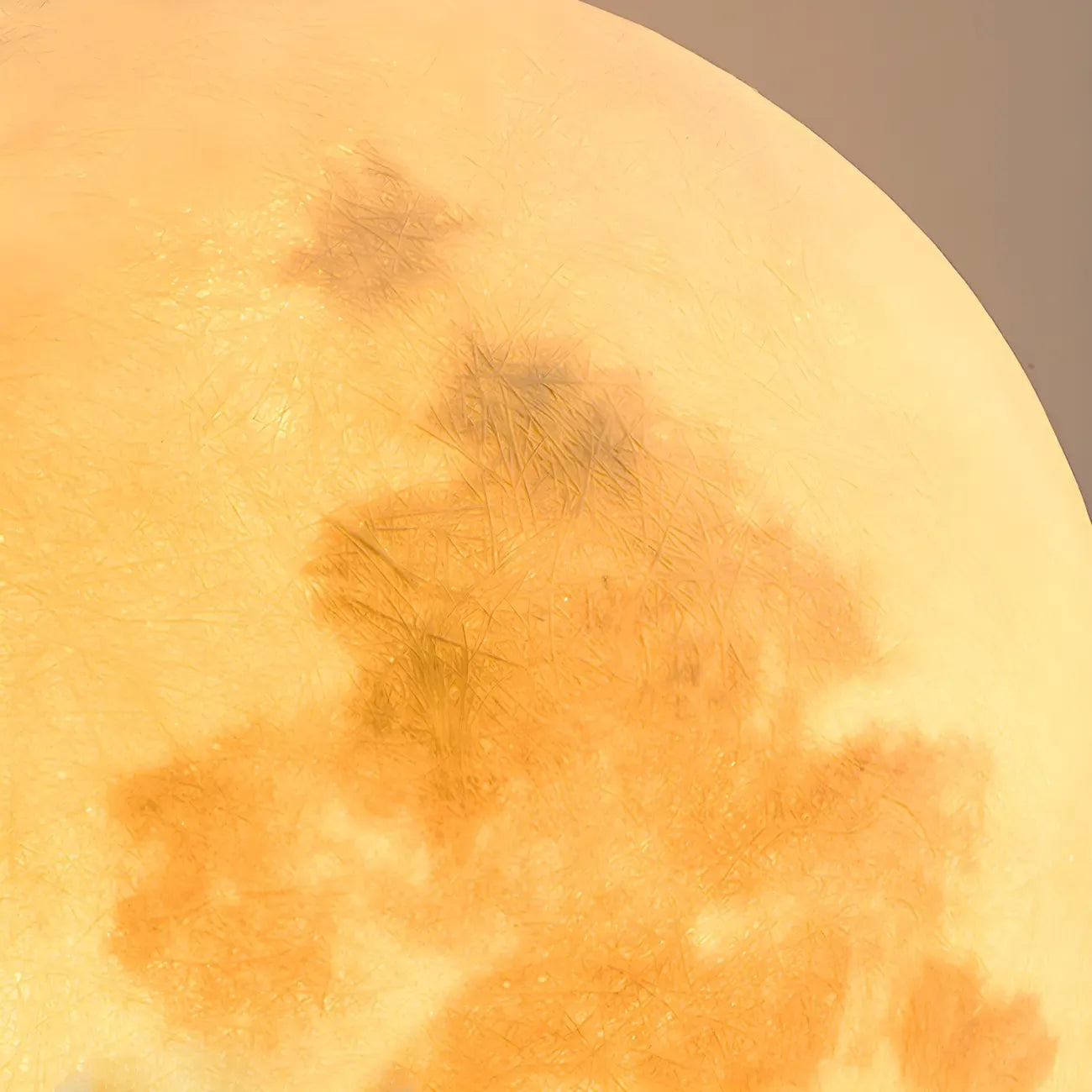 Lampe de poteau en résine à motif de globe lunaire jaune
