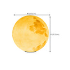 Lampe de poteau en résine à motif de globe lunaire jaune