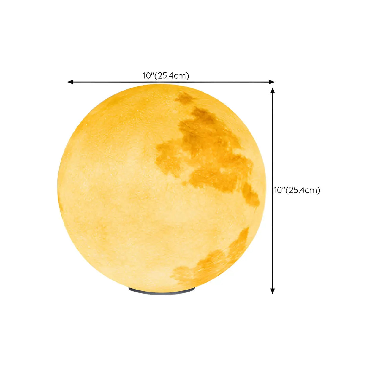 Lampe de poteau en résine à motif de globe lunaire jaune