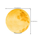 Lampe de poteau en résine à motif de globe lunaire jaune