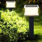 Lampes solaires d'extérieur géométriques transparentes à 3 couleurs