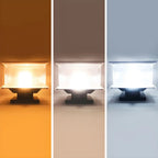 Lampes solaires d'extérieur géométriques transparentes à 3 couleurs