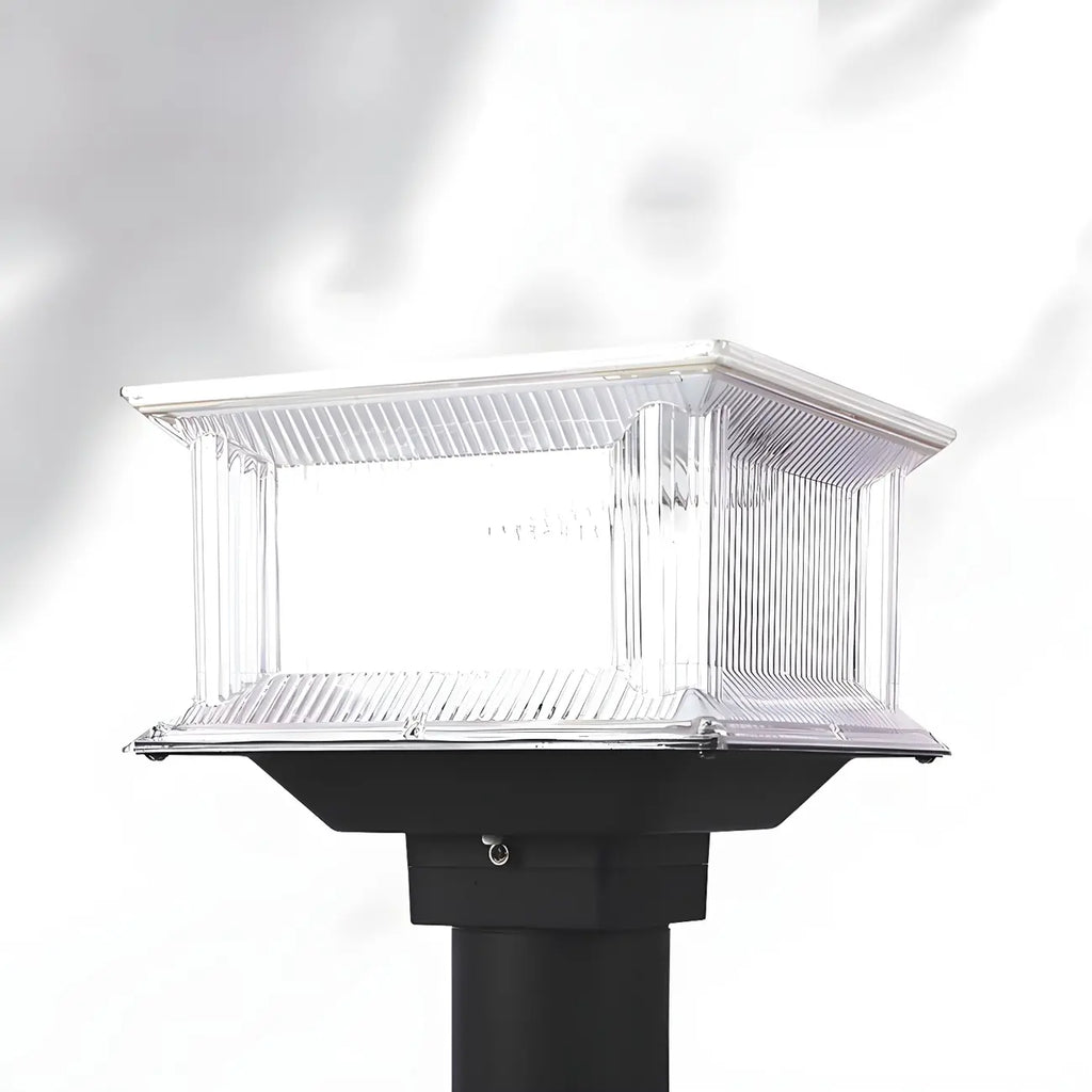 Lampes solaires d'extérieur géométriques transparentes à 3 couleurs