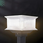 Lampes solaires d'extérieur géométriques transparentes à 3 couleurs
