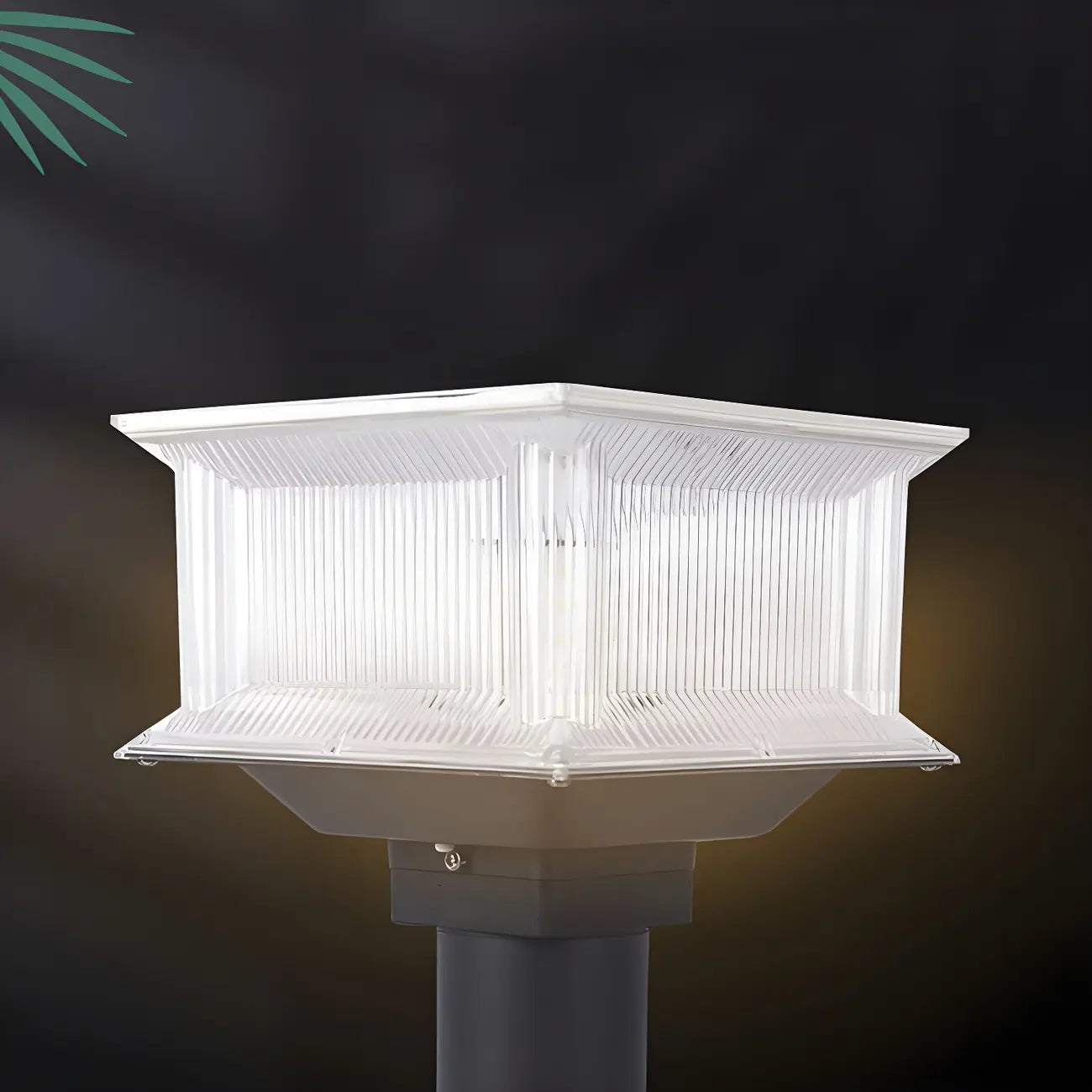 Lampes solaires d'extérieur géométriques transparentes à 3 couleurs