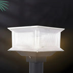 Lampes solaires d'extérieur géométriques transparentes à 3 couleurs