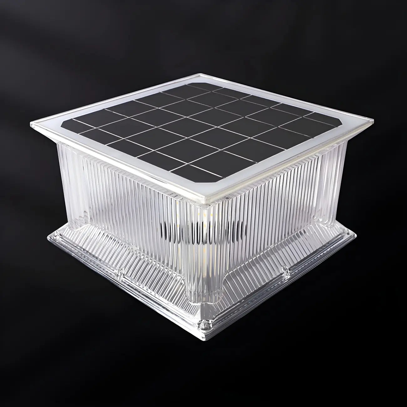 Lampes solaires d'extérieur géométriques transparentes à 3 couleurs